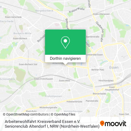 Arbeiterwohlfahrt Kreisverband Essen e.V. Seniorenclub Altendorf I Karte