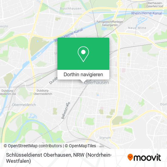 Schlüsseldienst Oberhausen Karte