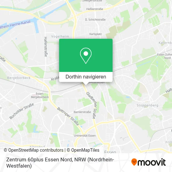 Zentrum 60plus Essen Nord Karte