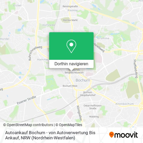 Autoankauf Bochum - von Autoverwertung Bis Ankauf Karte