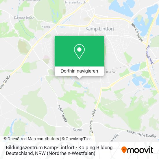Bildungszentrum Kamp-Lintfort - Kolping Bildung Deutschland Karte