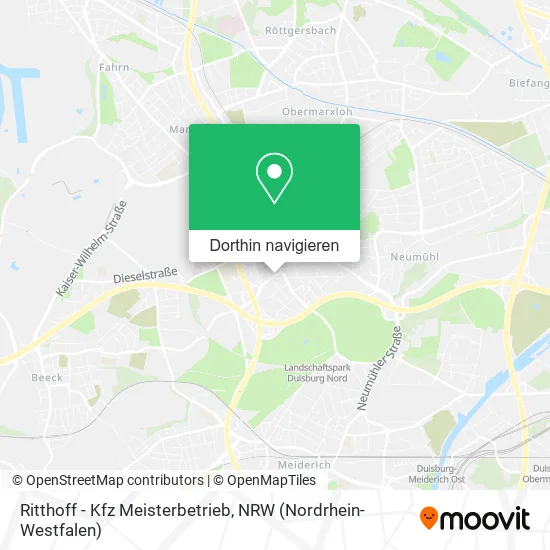 Ritthoff - Kfz Meisterbetrieb Karte