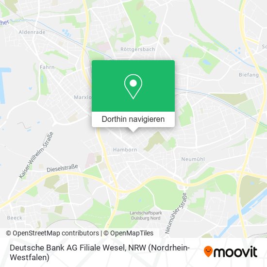 Deutsche Bank AG Filiale Wesel Karte