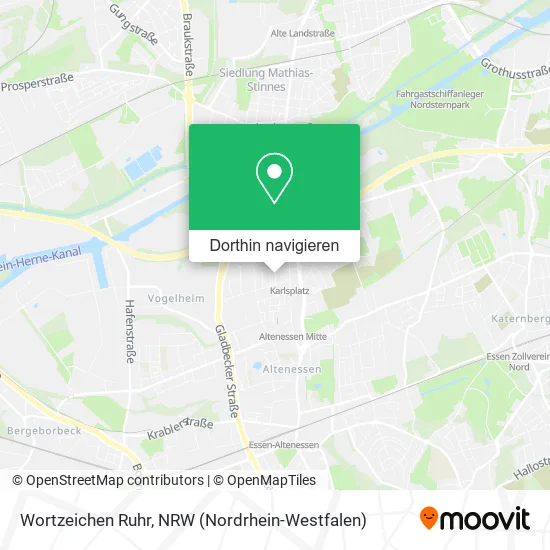 Wortzeichen Ruhr Karte