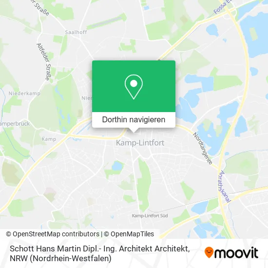 Schott Hans Martin Dipl.- Ing. Architekt Architekt Karte