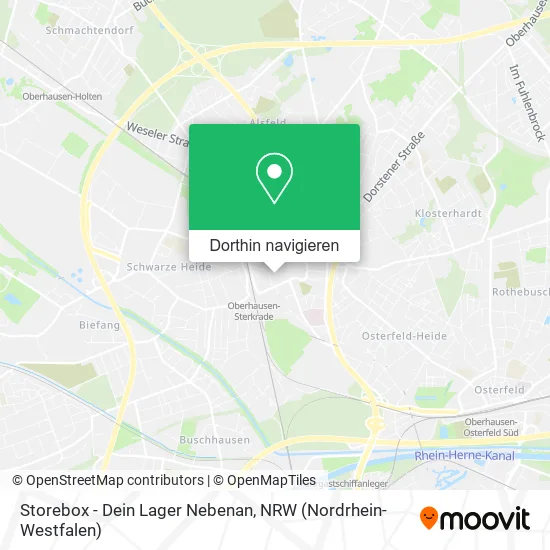 Storebox - Dein Lager Nebenan Karte