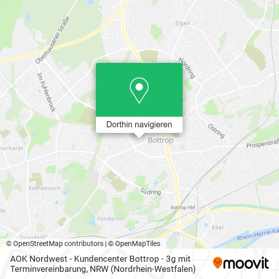 AOK Nordwest - Kundencenter Bottrop - 3g mit Terminvereinbarung Karte