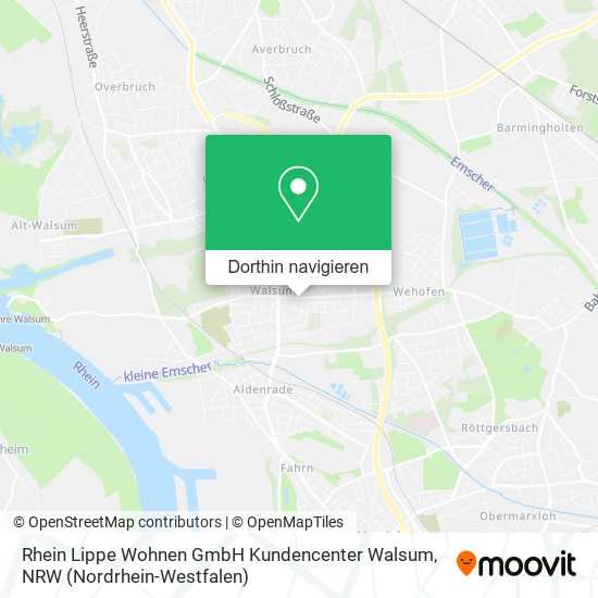 Rhein Lippe Wohnen GmbH Kundencenter Walsum Karte