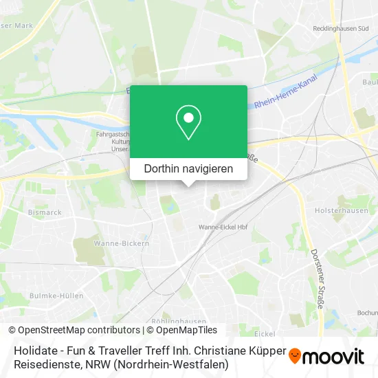 Holidate - Fun & Traveller Treff Inh. Christiane Küpper Reisedienste Karte