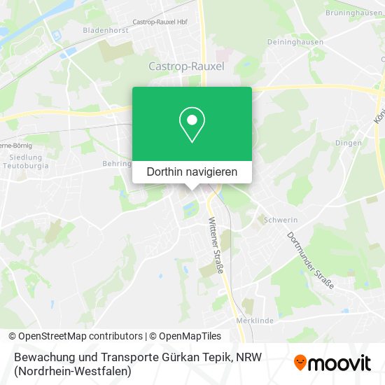 Bewachung und Transporte Gürkan Tepik Karte