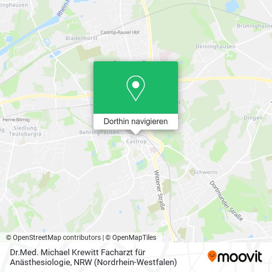 Dr.Med. Michael Krewitt Facharzt für Anästhesiologie Karte