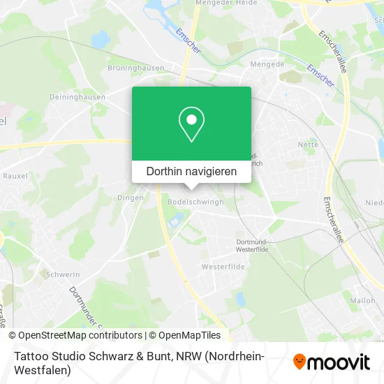 Tattoo Studio Schwarz & Bunt Karte