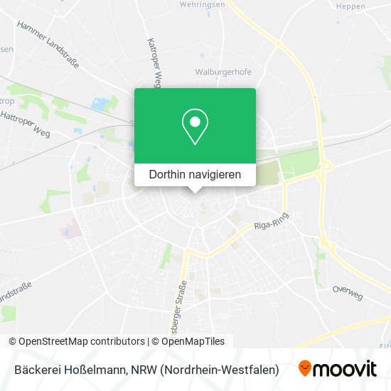 Bäckerei Hoßelmann Karte