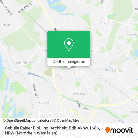 Cebulla Rainer Dipl.-Ing. Architekt Bdb Aknw 1686 Karte