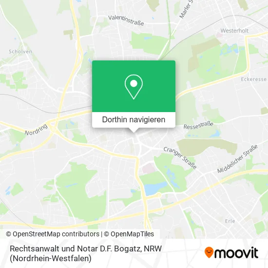 Rechtsanwalt und Notar D.F. Bogatz Karte