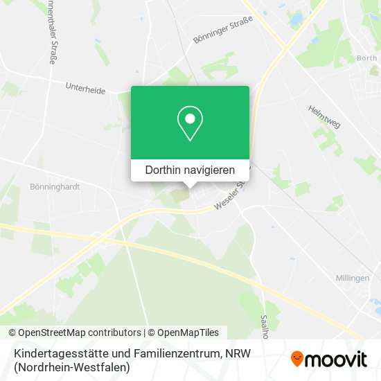 Kindertagesstätte und Familienzentrum Karte