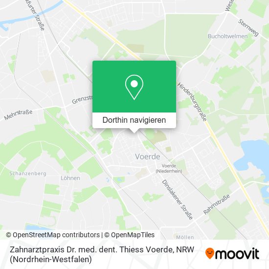 Zahnarztpraxis Dr. med. dent. Thiess Voerde Karte