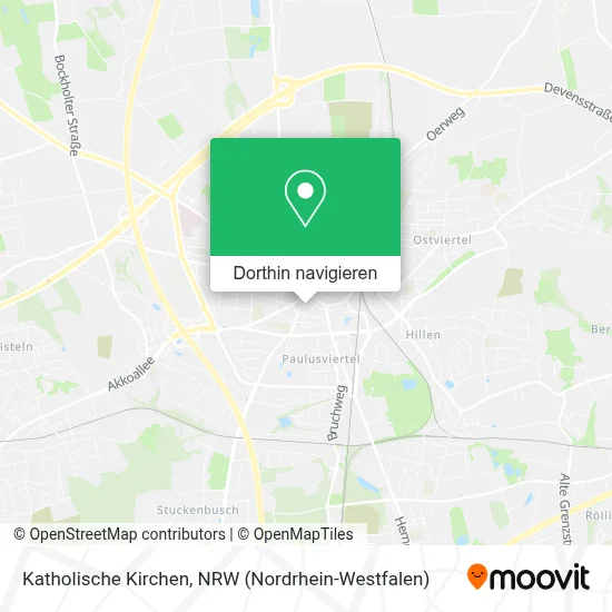 Katholische Kirchen Karte