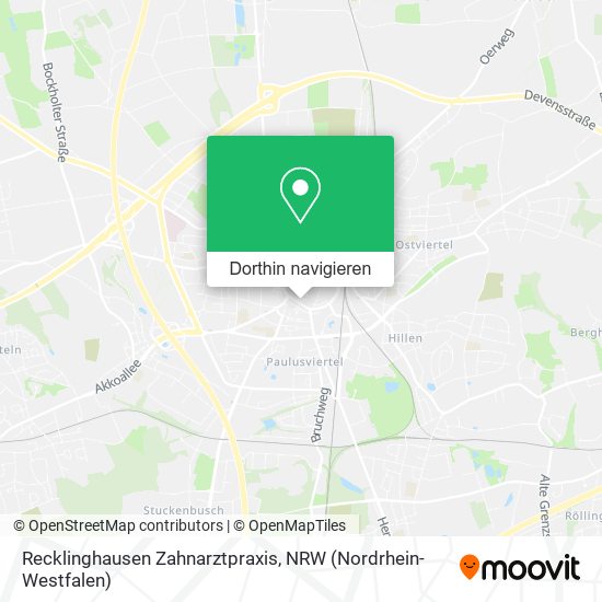 Recklinghausen Zahnarztpraxis Karte