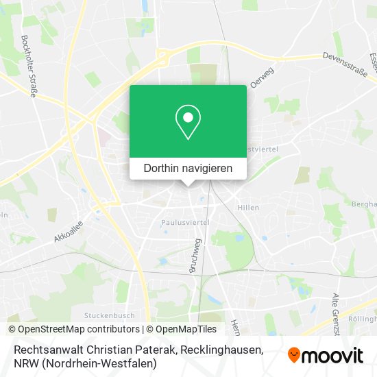 Rechtsanwalt Christian Paterak, Recklinghausen Karte