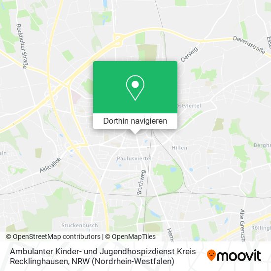 Ambulanter Kinder- und Jugendhospizdienst Kreis Recklinghausen Karte