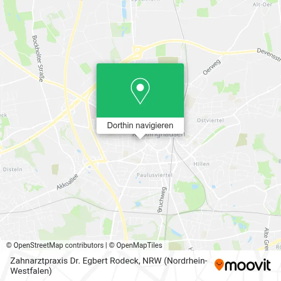 Zahnarztpraxis Dr. Egbert Rodeck Karte