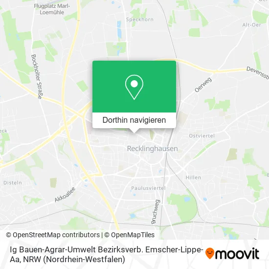 Ig Bauen-Agrar-Umwelt Bezirksverb. Emscher-Lippe-Aa Karte