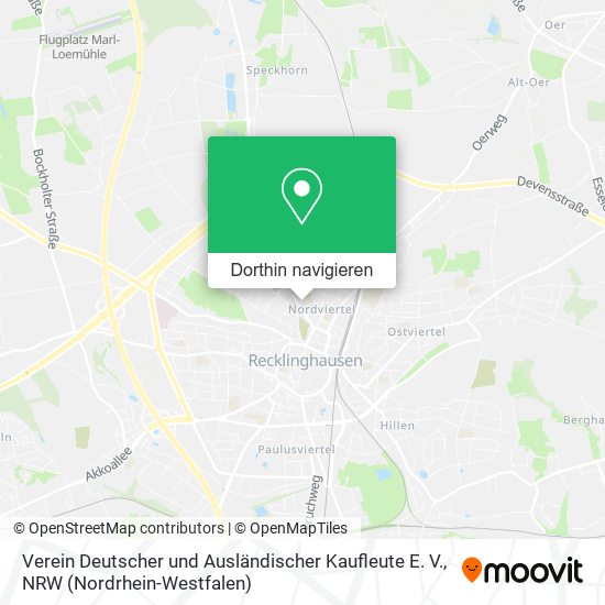 Verein Deutscher und Ausländischer Kaufleute E. V. Karte