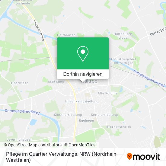 Pflege im Quartier Verwaltungs Karte
