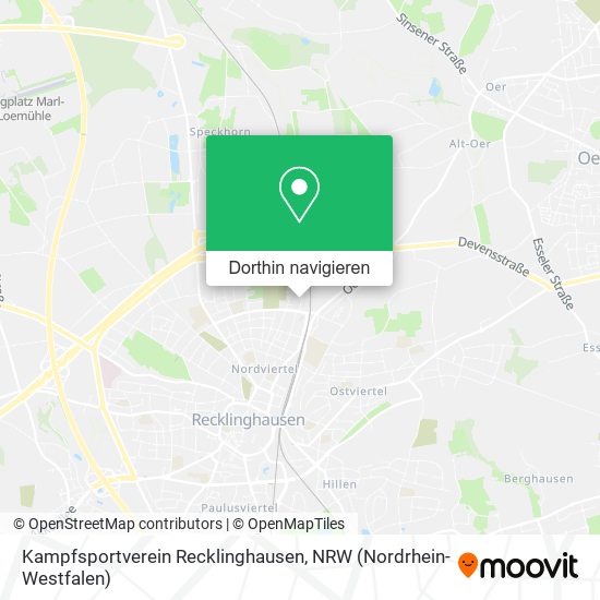 Kampfsportverein Recklinghausen Karte
