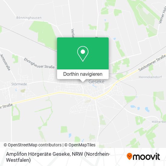 Amplifon Hörgeräte Geseke Karte