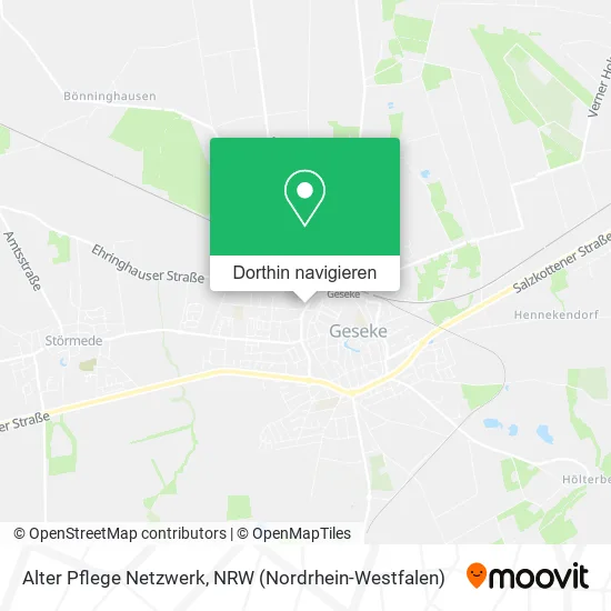 Alter Pflege Netzwerk Karte