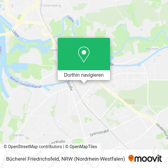 Bücherei Friedrichsfeld Karte
