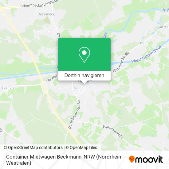 Container Mietwagen Beckmann Karte