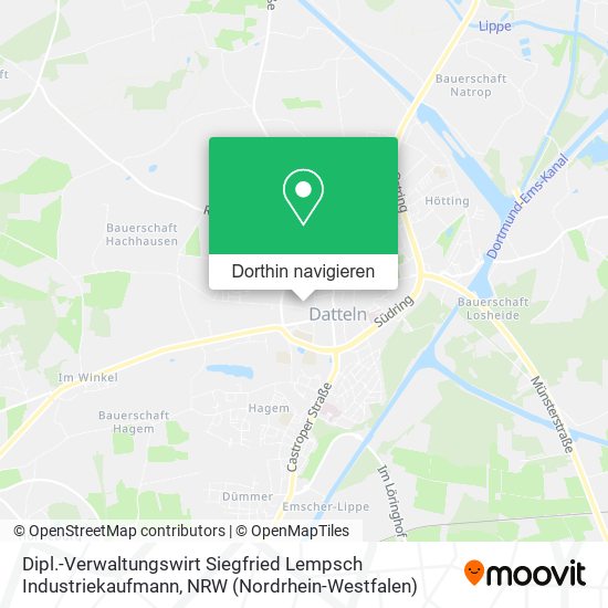 Dipl.-Verwaltungswirt Siegfried Lempsch Industriekaufmann Karte