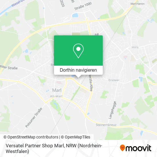 Versatel Partner Shop Marl Karte