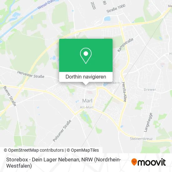 Storebox - Dein Lager Nebenan Karte