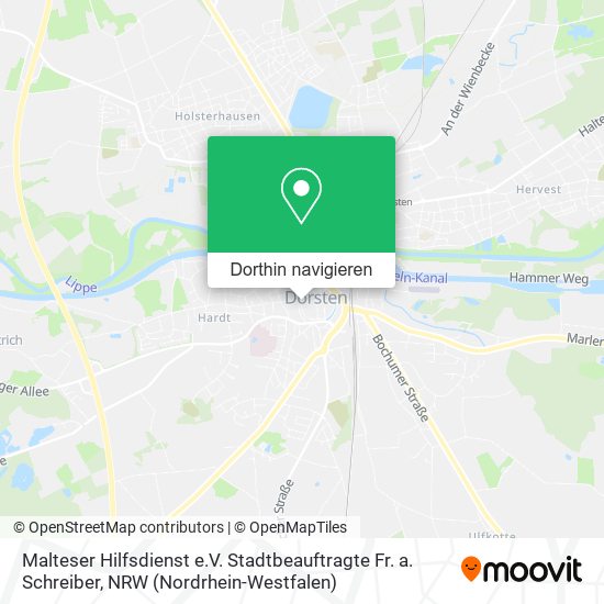 Malteser Hilfsdienst e.V. Stadtbeauftragte Fr. a. Schreiber Karte