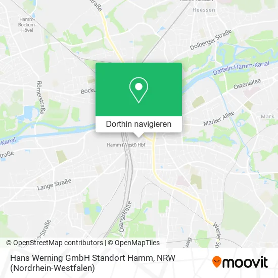 Hans Werning GmbH Standort Hamm Karte