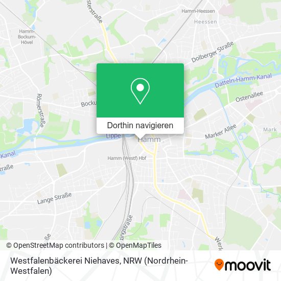 Westfalenbäckerei Niehaves Karte