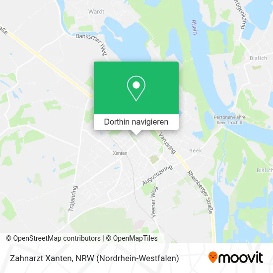 Zahnarzt Xanten Karte