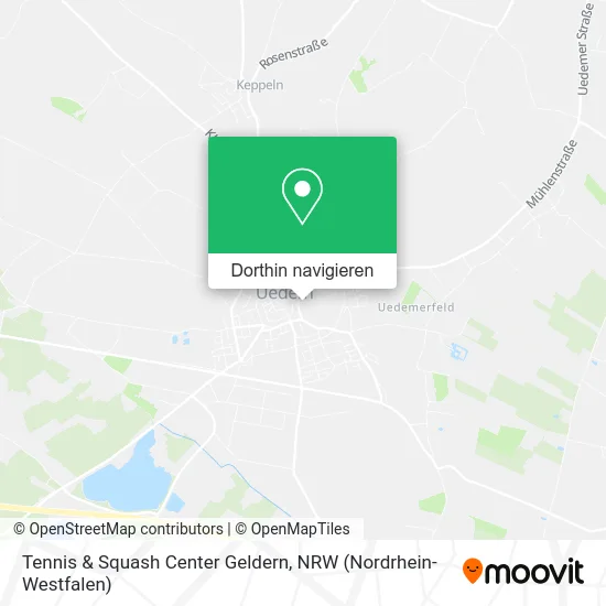 Tennis & Squash Center Geldern Karte