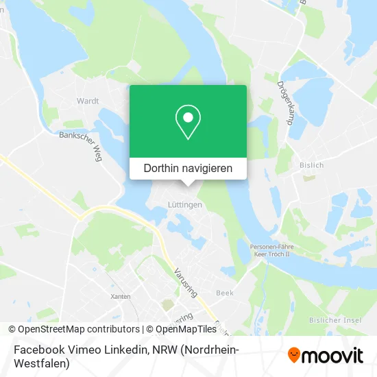 Facebook Vimeo Linkedin Karte