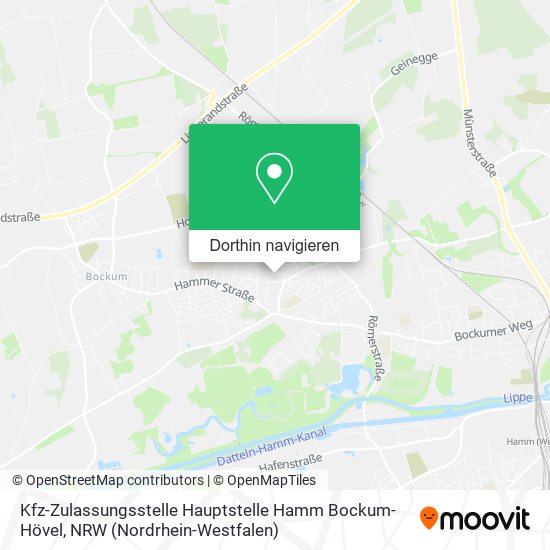 Kfz-Zulassungsstelle Hauptstelle Hamm Bockum- Hövel Karte