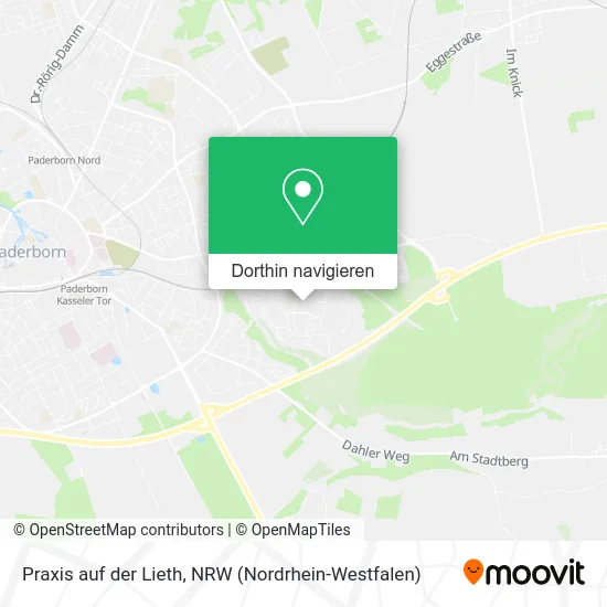 Praxis auf der Lieth Karte