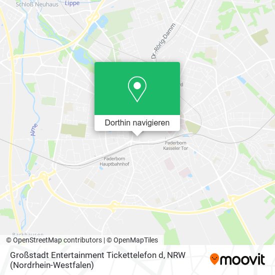 Großstadt Entertainment Tickettelefon d Karte