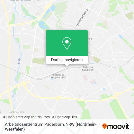 Arbeitslosenzentrum Paderborn Karte