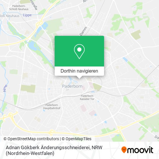 Adnan Gökberk Änderungsschneiderei Karte