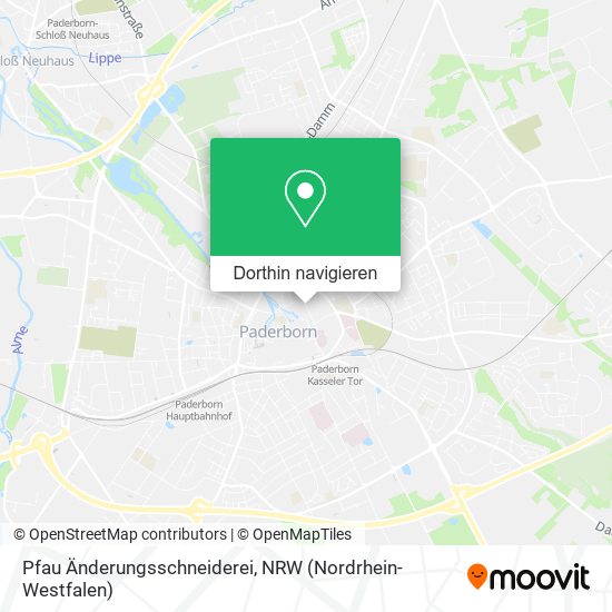 Pfau Änderungsschneiderei Karte