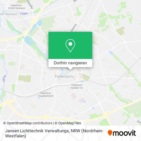 Jansen Lichttechnik Verwaltungs Karte